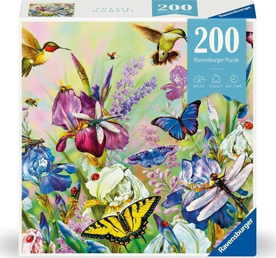 Puzzle Ravensburger Moment Flowery Meadow, 200 copa, me livadh me lule, shumëngjyrësh