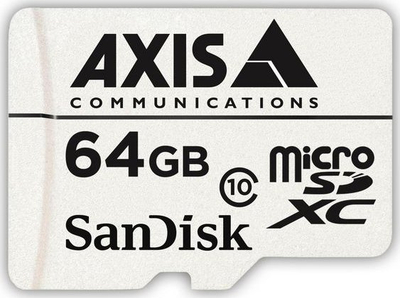Мемориска картичка AXIS SanDisk MicroSDXC, 64GB, Class 10, бела