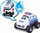 Makinë policie lodër BB Junior My 1st Soft Police Car, e butë, me mekanizëm pull back, blu e bardhë