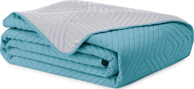 Mbulesë shtrati AmeliaHome Softa, 170x270 cm, mikrofibër, blu azure