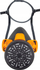 Полумаска респиратор Wolfcraft 1 Half Mask, заменлив филтер A1, CE