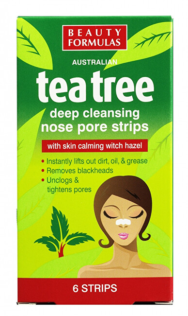 Maska për hundë Beauty Formulas Tea Tree, 6 copë
