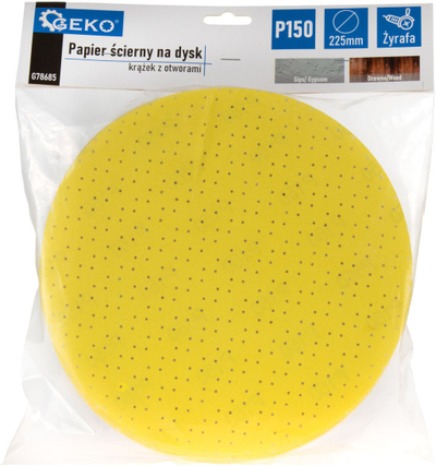 Letër gërryese rrethore Piranha 225mm P150, me vrima, set 10 copë