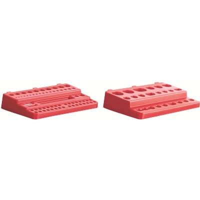 Rafte për panel veglash Kistenberg Binner, set 2 copë, plastike, të kuqe