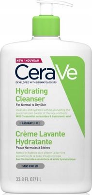 Pastrues fytyre dhe trupi CeraVe Hydrating Cleanser, 1000ml, për lëkurë të thatë dhe të ndjeshme