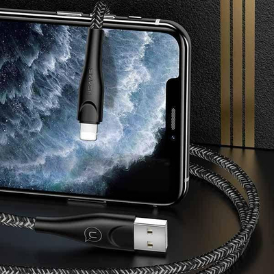 Kabllo USB Usams US-SJ352, USB-A me Lightning, 1m, e kuqe