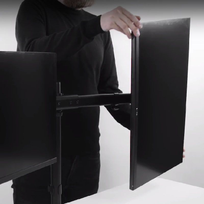 Mbajtëse monitori Multibrackets M Deskstand Basic Dual, për dy monitorë, që regullohet, e zezë