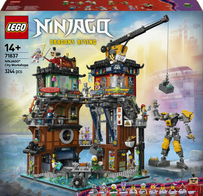 Set ndërtimi LEGO Ninjago City Workshops 71837, 3244 pjesë, 14+, shumëngjyrësh