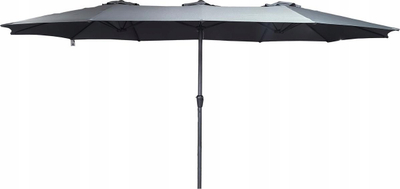 Çadër kopshti Garden Parasol Tourist, 460x270cm, palosëse me rrotë, gri