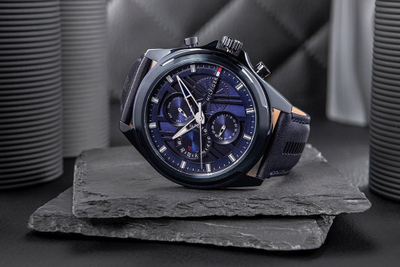 Orë dore Tommy Hilfiger 1710655, 48mm, mban ujë deri në 5 bar, rrip lëkure, blu