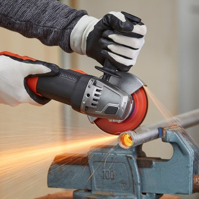 Mulli këndor Black&amp;Decker BEG220, 900W, disk 125 mm, portokalli