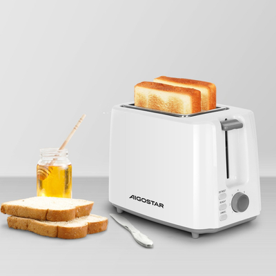 Toaster Aigostar, 750W, 7 nivele pjekje, i bardhë