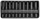 Set gola goditës NEO 84-241, 1/2", 20 copë, krom molibden