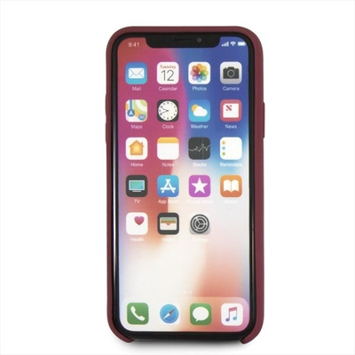 Заштитна маска Mercedes за iPhone X, тврдa маска, силикон, црвена