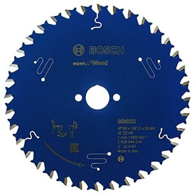 Teh rrethor Bosch 2608644014, 36 dhëmbë, Top Precision, blu