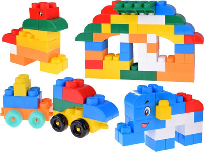 Konstruksion blloqesh ZOO ZA4801, 88 copa, plastike, shumëngjyrëshe