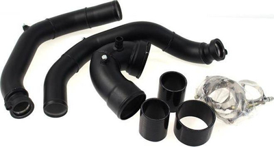 Set tubacionesh ajri TurboWorks BMW M3 M4 F80 F82 S55, charge pipe dhe boost pipe, alumini