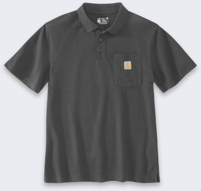 Këmishë polo Carhartt Midweight Loose Fit, me xhep te gjoksi, për burra, gri, S