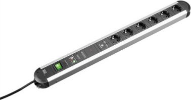Zgjatës elektrik Bachmann PRIMO 331.055, 6 dalje, 1.75 m, i zi