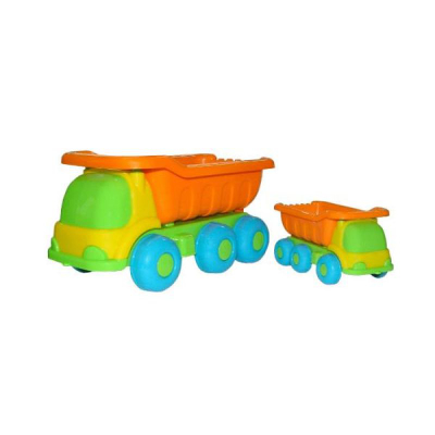 Set lodrash me kamion Polesie Kiesza Jasza 4281, 2 copa, plastikë, ngjyra pastel