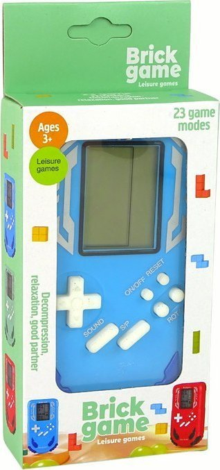 Loja elektronike Gra Konsola Brick Game, 23 lojëra, 7x3x13cm, blu