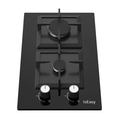 Plano gaz Iseasy MGBG-312S2C, 2 vatra gize, xham i zi
