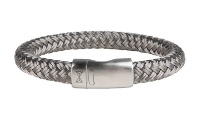 Byzylyk meshkujsh AZE Jewels Crossjack, 8mm, 19.5cm, gri