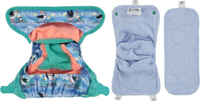 Пелена за повеќекратна употреба Close Caboo Swaddle Pop in AIO V2, 3-16 kg, со бамбусов влошок, Blue Puffin