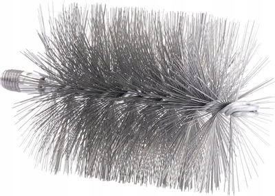 Furçë për oxhak Geko Chimney Brush Ramrod Fi 90mm, diametër 90mm, fijë çeliku, gri
