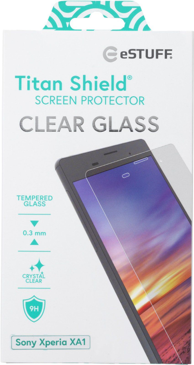 Xham mbrojtës eSTUFF Titan Shield për Sony Xperia XA1, xham i fortë 0.3mm, transparent
