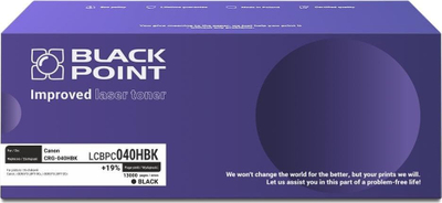 Toneri Black Point LCBPC040HBK, zëvendsues për Canon CRG-040HBK, i zi