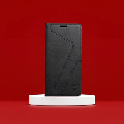 Këllëf-portofol Forcell F-Protect për iPhone 15 Plus, me RFID Blocker, me magnet, i zi