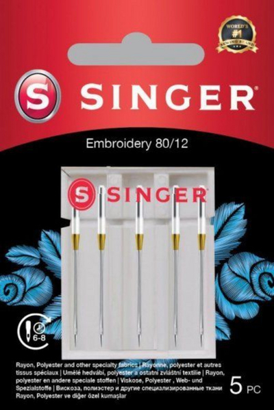 Gjilpërë për qëndisje Singer 80/12, 5 copë