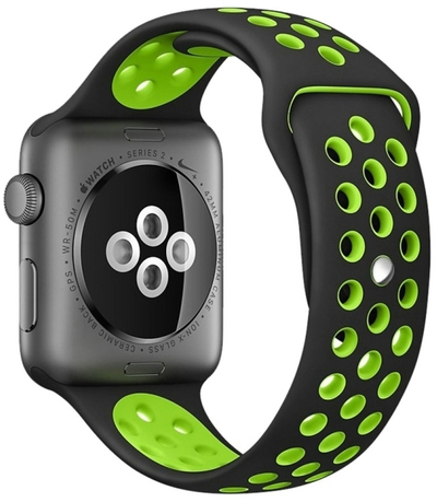 Rrip për orë të mençur Wotchi Apple, i zi/gjelbër, 42/44 mm