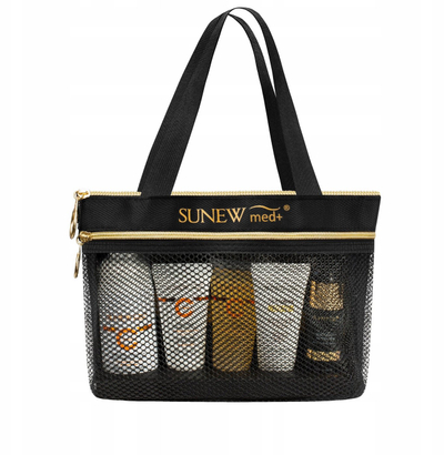Патен сет Sunewmed+ Travel Kit, нега на кожа ден и ноќ, со несесер, црн