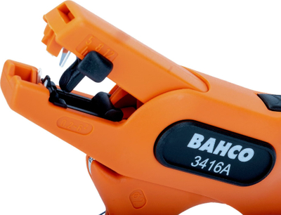 Pincë automatike për zhvesh telash Bahco 3416A, 0.2-6 mm², me prerëse, portokalli