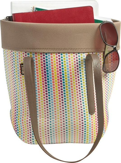 Торба tote BUILT City Tote, неопрен, со внатрешен џеб, со дизајн Candy Dot