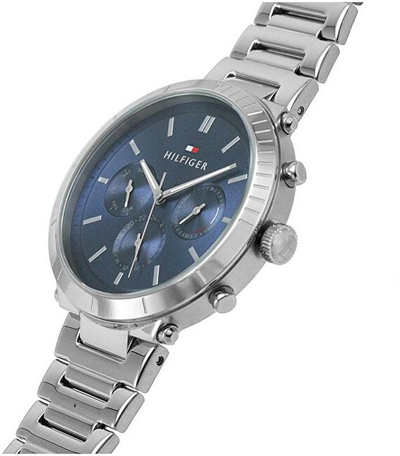 Orë për femra Tommy Hilfiger TH1782349, e argjendtë/kaltër
