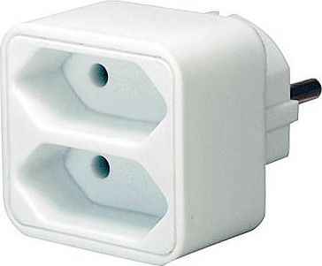 Adapter prizë Brennenstuhl 1508030, 2 dalje Euro, me mbrojtje fëmijësh, i bardhë