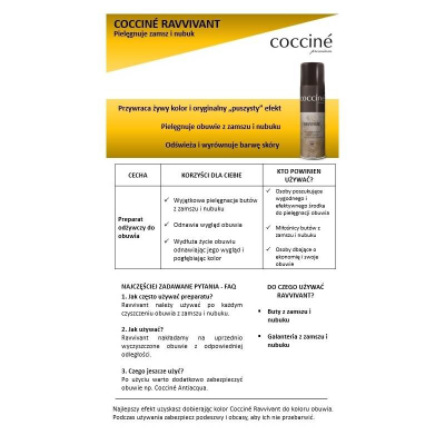 Sprej rigjenerues për zamoç Coccine DA0232A, për zamoç dhe nubuck, 250ml, i zi