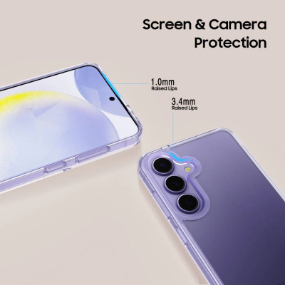 Këllëf telefoni Tech-Protect Flexair Hybrid për Galaxy S25, transparent, kundër goditjeve