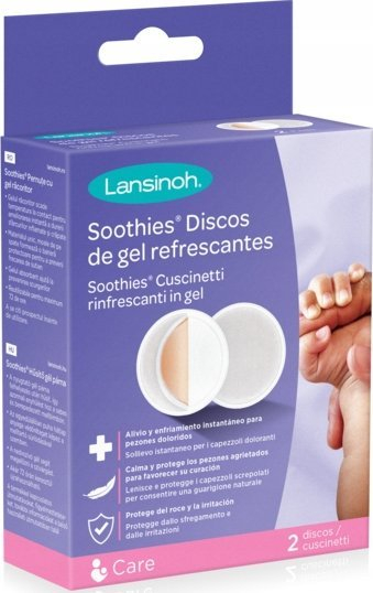 Компреси за брадавици Lansinoh Soothies, 2 парчиња, за заштита и смирување
