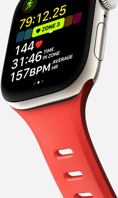 Rrip ore Nomad Tempo Band 42mm, FKM fluoroelastomer, që s’e ha uji, rozë