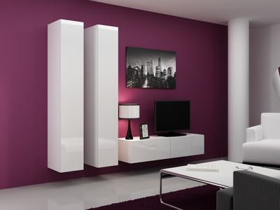 Dolap i varur Cama VIGO 180, 180x40x30 cm, MDF, i bardhë me shkëlqim