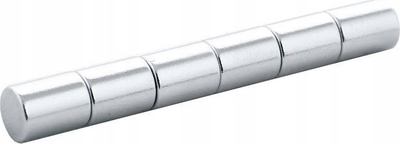 Set magnetësh Zeller, 6 copë, çelik inox, argjendtë
