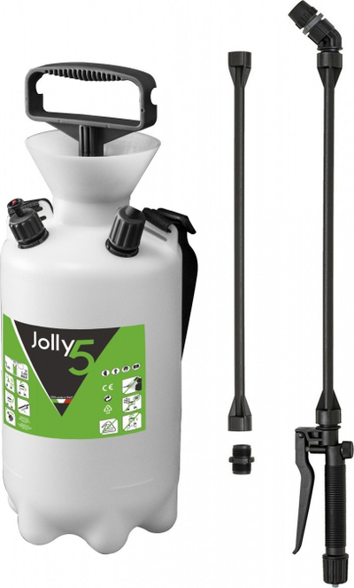 Pompë spërkatëse Jolly 5, 5L, me presion, plastike, e bardhë
