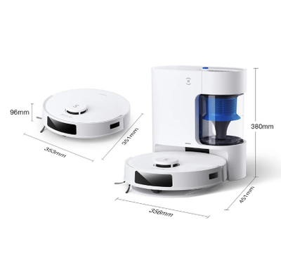 Robot fshesë Ecovacs Deebot N20 Plus, 0.4L, me stacion vetëshkarkues, i bardhë