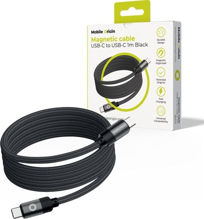 Kabllo USB C Mobile Origin Magnetic, 1m, 60W, i zi