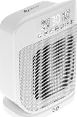 Ngrohës me ventilator Adler AD 7727, 1500W, termostat dixhital, i bardhë