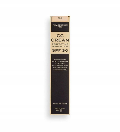 Krem CC Revolution Pro CC Cream Perfecting Foundation SPF30, mbulim i plotë, nuanca F5.7